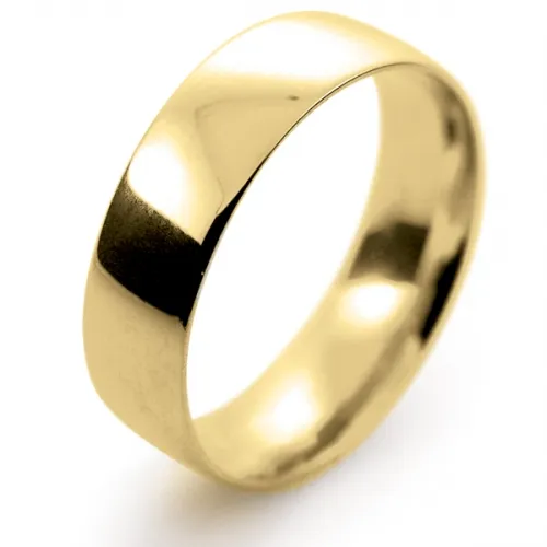 Court Light -  6mm (TCSL6Y) Yellow Gold Wedding Ring Mens